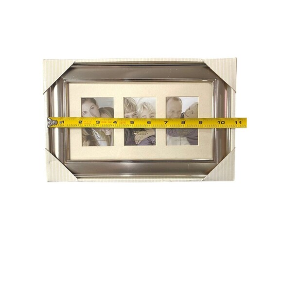 Fetco Home Decor Pewter Picture Frame Set Of 2 Holds (1) 5 X 7 & (3) 2 X 3 Photo - Picture 10 of 16